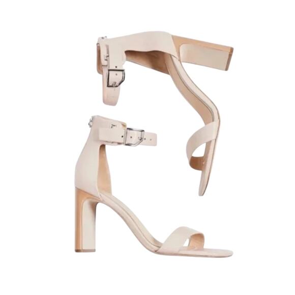 NIB! Rag & Bone Ellis Sandal Leather Block Heel in Nude - EU 38 / Size 8 - Picture 5 of 15